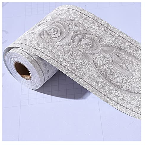 GBYUHAIJUN Skirting Board,Skirting Board Trim Self-Adhesive Baseboard Wall Sticker Borders Living Room Kitchen Bathroom Bedroom Corner Windowsill Waistline Wallpaper 10cm*5m(3)