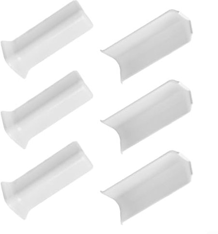 Bulevisiter Baseboard Corner Blocks, Wall Base Corner Trim Connector Set for 10cm Height Baseboards Interior Decoration Enhancement System(L White)