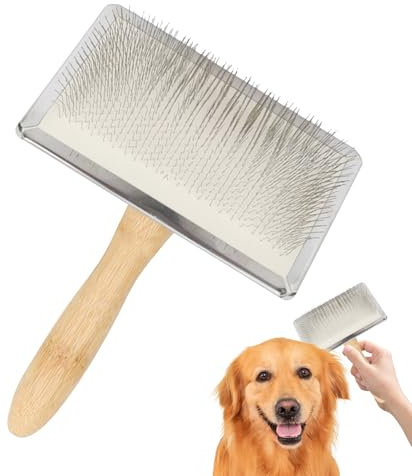 Fellbürste für Hunde, Fellpflegebürste für Hunde, Kamm, Katzenpflege, Unterfellrechen, Haarentferner für kurze, langhaarige Haustiere