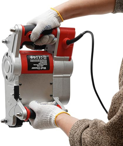 Electric Wall Groove Cutting Machine, Wall Chaser Concrete Brick Slotting Tool with 15-30mm Adjustable Depth, 25mm Slot Width, Lightweight Cement Wall Groover for Marble, Concrete, Red Brick