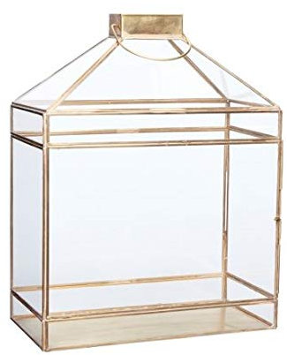 Hubsch Teelichthalter aus Messing / Glas, groß