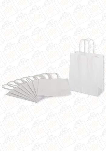 Papiertragetasche 18+8x22cm weiß Größe 100 Stück