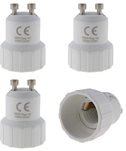 Lampensockel Adapter GU10 auf E14-4er Set