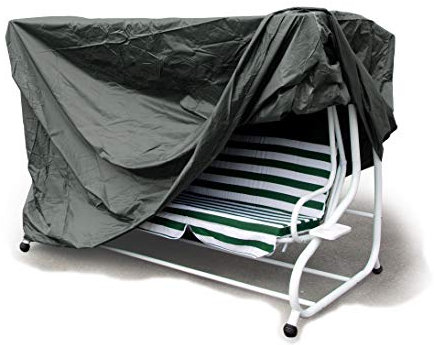 Abdeckhaube Schutzplane für Hollywoodschaukel 4-sitzer 250cm, Premiumausführung in 600D Polyester, grau