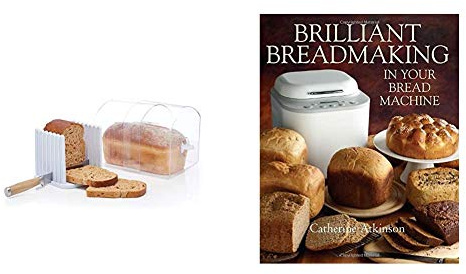 KitchenCraft Stay Fresh Bread Bin, Large Bread Bin with Bread Slicer Guide, In Gift Box, Large, Plastic & Brilliant Breadmaking in Your Bread Machine