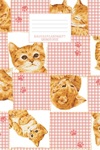 Hausaufgabenheft Grundschule: Schulplaner schüler , Stundenplan, Schülerplaner Teenager Jungen mädchen , Hausaufgabenplaner DIN A5 , Katze Cover