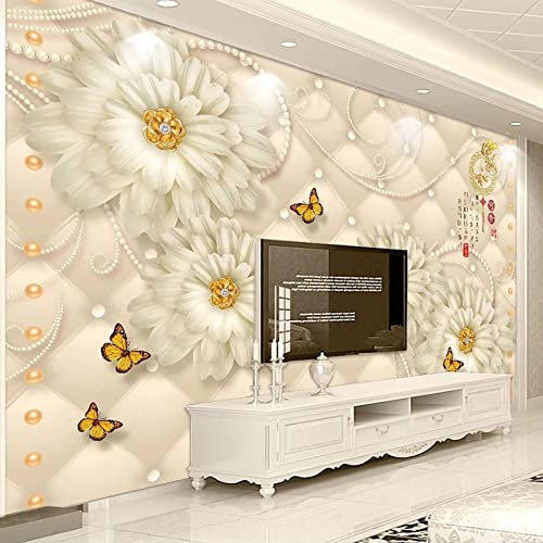 YABAOST Papier Peint Photo 3D Optique 200X100Cm Trompe L Oeil | Déco Mural Tableaux Muraux Photo Plantes Fleurs Sculptures Mural Décor Motif Poster Géant Stickers Muraux Optique Fond Effet