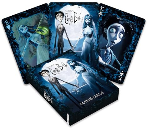 AQUARIUS Corpse Bride spelkort - lik brud-tema kortspel för dina favoritkortspel - officiellt licensierad Corpse Bride och samlarobjekt
