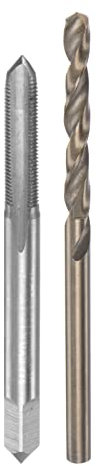 sourcing map Tippen & Bit Sets, M4.5 x 0.5 H2 Link Hand Flötenmaschine Gewindefräser, 4mm M35 Kobalt Hochgeschwindigkeitsstahl (HSS-C0) Twist Bohrer