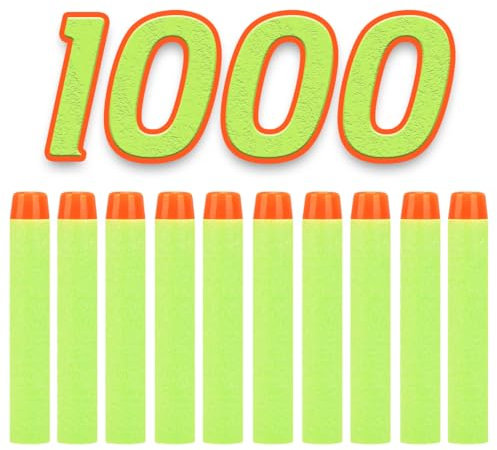 König Design Nerf Pfeile - 1000 Stück Nerf Darts Nerf Munition Pfeile Dart Bullets Refill Darts Foam Pfeile für N-Strike Elite Blasters Series Hasbro Fortnite