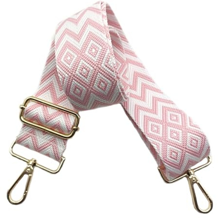 Correa para Bolsos de Mujer Bandolera - 5cm Correas para Bolsos Ajustables, Correa de Hombro Intercambiable con Hebillas Oro para Bolsa de Hombro DIY Accesorios(Rosa), 02