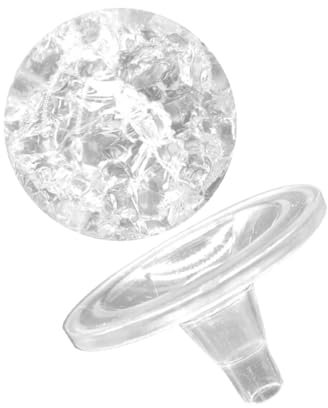ORFOFE 5cm Ice Crack Glass Crystal Ball Fountain Ornament Rotating Bubble Sphere and Base, Indoor Decorative Sphere Craft for Tabletop and Home Display
