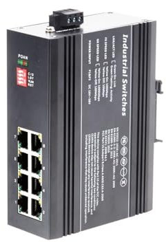 Hookurity Switch Industriale su Guida DIN Gigabit Ethernet Switch in Fibra Ottica Industriale a 8 Porte 10/100/1000M Switch in Fibra a 8 Porte Non gestito(608GEP)