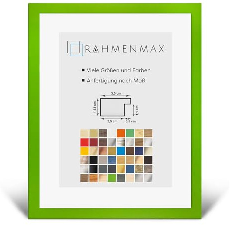 RahmenMax PuzzelMax Puzzlerahmen Bilderrahmen Posterrahmen 36x49 cm Hellgrün 49x36 cm mit klarem Kunstglas