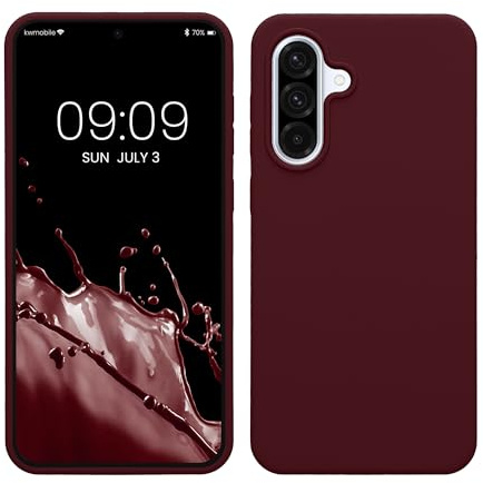kwmobile Cover per Samsung Galaxy A36 5G Custodia - Back Case per Smartphone in Silicone TPU - Protezione Gommata - viola bordeaux