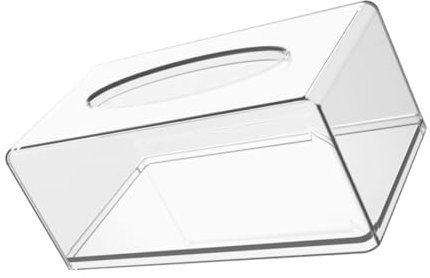 ETHZZLE Tissue-Box-Abdeckung Aus Kunststoff Transparenter Serviettenhalter Für Schreibtisch Kompakte Wiederverwendbar Einfach Zu Reinigen Lagern