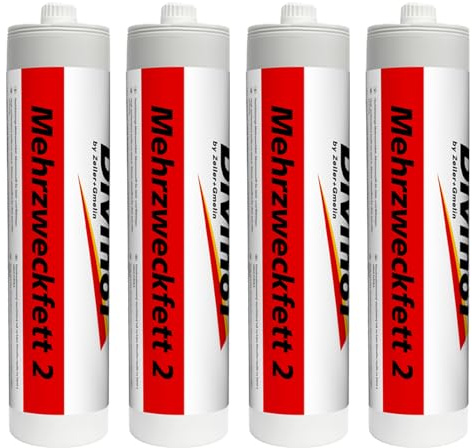 Divinol Garant 2000 EP Kartusche 500g Mehrzweckfett Lithium Fett Schmierfett Lithiumfett universell einsetzbares Langzeitfett temperaturbeständiges Gleit- Wälzlager Fett wasserbeständig (4x500g)