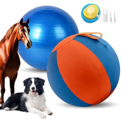 Velupet Zoom 18 Herding Ball for Dogs,Blue and Orange Jolly Ball for Dogs,for Australian Shepherd,for German Border Collies,Durable Waterproof Outdoor Play