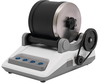 KigerNee Steingläsern Set Steinpoliermaschine Edelsteine Polierset mit 7-Tage Timer, 1000mA 12V Poliermaschine inkl. Schleifpulver Rohsteine Schmuckzubehör für Erwachsene & Kinder ab 8 Jahren