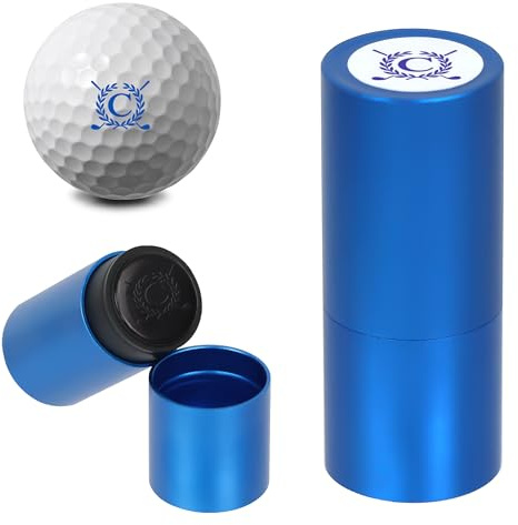 LACGO Golfball-Stempel, Golfball-Stempel, wiederverwendbarer selbstfärbender Golfball-Stempel-Marker zur Identifizierung von Golfbällen, Golfgeschenke, Golfzubehör für Männer und Frauen, Golfer