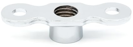 Placa trasera hembra cromada de 5 x 10 mm, soporte de montaje en pared de latón para conexiones de grifo, manguera o tubería, acabado duradero