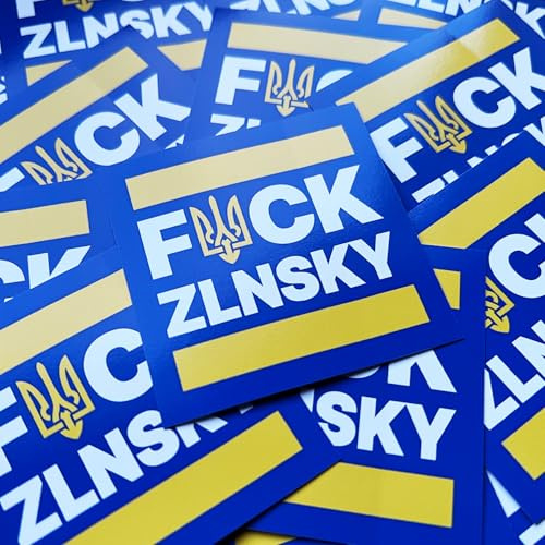 FCK ZLNSKY Aufkleber/Sticker 25 Stück, 5,2 cm Zelensky UKR Ukraine Selenskyj Korruption corruption PTN