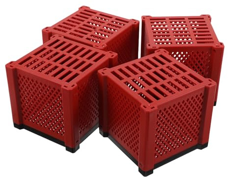 UTHCLO 4 Stück Pack Aquarium Filterwürfel Aufbewahrungsbox aus Robustem Kunststoff Wasserfilter Zubehör für Aquarien Teiche und Pferdetränken Kompatibel mit Verschiedenen Filtermedien