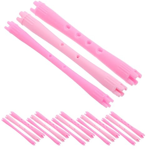 PAMINGONO Juego de 90 Varillas para Permanente Pequeñas, Huecas, Diseño de Ondas de Agua, Diámetro 0.5-0.7 Cm, Rizador de Pelo para Mujer, Kit de Rulos sin Calor, Herramienta Portátil