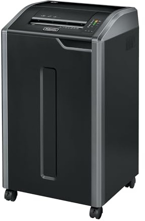 Fellowes Powershred 425Ci 100% Jam Proof Commercial Grade Manual 30-Sheet Cross-Cut Paper Shredder, TAA Compliant (38425), Black