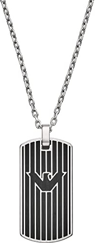 Emporio Armani Halskette Für Männer, Länge: 525mm, Größe Anhänger: 32X16X2mm Silber Edelstahl Halskette, EGS2724040