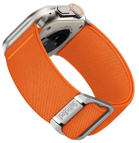 Suitisbest Sport Straps Compatible for Apple Watch Ultra 3/2/1 Straps 49mm 46mm 45mm 44mm 42mm for Men, Wide Stretchy Nylon Solo Loop Band for iWatch Series 11 10 9 8 7 6 5 4 3 2 1 SE3/2/1