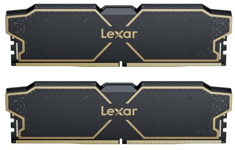 Lexar THOR OC RAM DDR5 32GB Kit (16GB x 2) 6000 MHz, DRAM 288-Pin UDIMM PC Memoria, Memoria Computer per XMP 3.0 e AMD EXPO, CL32-38-38-96, 1.3V (LD5U16G60C32LG-RGD)
