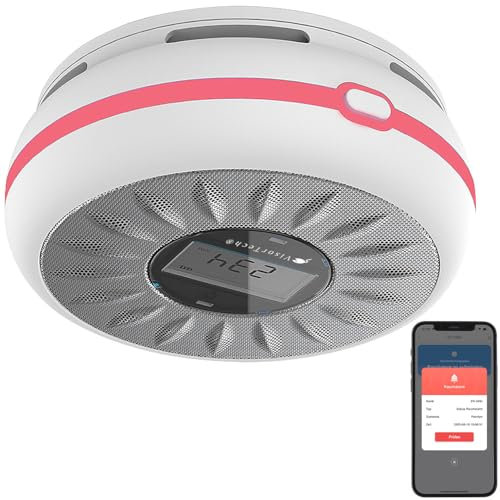 VisorTech CO-Rauch-Melder: Smarter 2in1-WLAN-Rauchwarn-/CO-Melder, 10-Jahres-Batterie, 85 dB, App (Kohlenmonoxid-Detektor-Alarm, Rauch- und Kohlenmonoxid-Melder, Gasmelder)