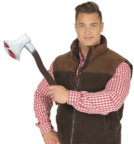 FIESTAS GUIRCA | Ascia Insanguinata di Giocattolo (49 cm) - Arma per Costumi da Vichinghi e Medievali per Halloween, Carnevale e Feste in Maschera - Ideale per Bambini e Adulti - Multicolore