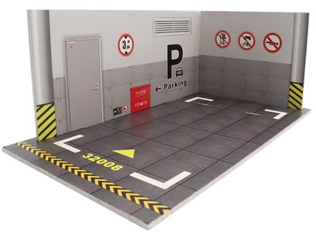 Parking Garage Model – Speed Champions Cars, Model Display Garage | Car Model Car Parking Lot Storage Model, Parking Lot Scene, Carport Compatible with Building Blocks Sports Cars