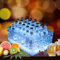 Kensbro Seaux à Glace LED, Seau à Champagne à LED avec Motif de Glace - 7 Couleurs Réglables, Seau à Champagne Pouvant Contenir 24 Bouteilles, Seau à Glace Transparent pour Fête, Bar, Club