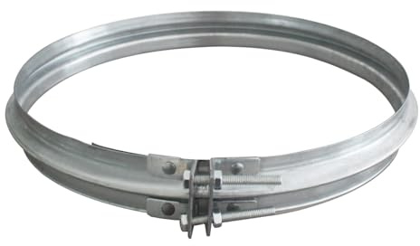 Fascetta di bloccaggio per canna fumaria fascette stringitubo chiusura regolabile per tubi ventilazione bidoni ferro zincata metallica a vite morsetto collare anello chiusura coperchio bidone (150mm)