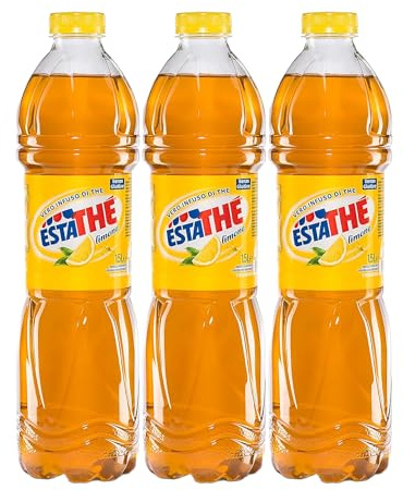 3X Estathé Limone The Freddo con Vero Infuso di Foglie di The e Succo di Limone, Senza Glutine (Gluten Free) 1,5 L