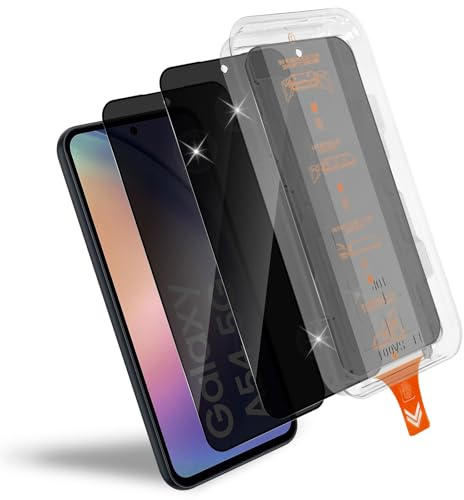 HidWee Vetro Temperato per Samsung Galaxy A54 5G Schermo Privacy, 2 Pezzi Pellicola Privacy Autoinstallazione Vetro Temperato Pellicola Protettiva Schermo Anti-Spy 9H Screen Protector