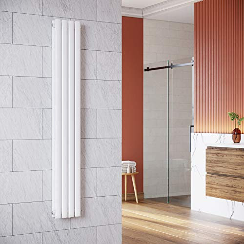ELEGANT Design tubolare radiatore 1600 x 230 mm bianco ovale radiatore a pannello verticale connettore centrale doppio strato