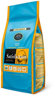 Satisfaction pienso para perros mini 3 kg - para cachorros de razas pequeñas (de peso adulto 1,5 a 10 Kg)