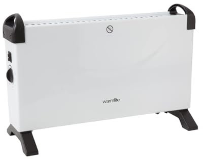Warmlite WL41007 Convection heater with an Adjustable Thermostat and Overheat Protection, 2000W, White