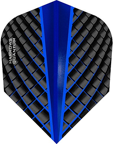 Harrows Quantum Dart-Flights, 100 Mikrometer, Standard, 3D-Effekt, 10 Sets (30 Stück) (dunkelblau)