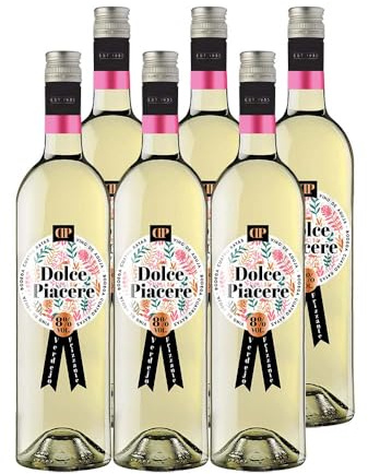 CUATRO RAYAS Dolce Piacere - Vino Blanco Frizzante (6 Botellas x 750 ml)