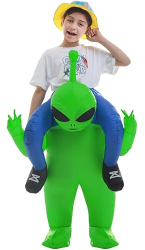 Double Couple Inflatable Alien Costume Halloween Blow up Costumes for Kids