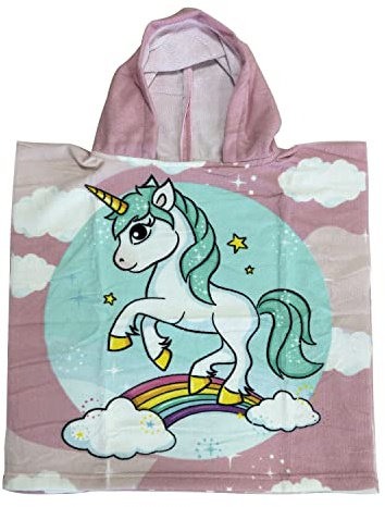 various Poncho Toalla de niño Infantil de baño y Playa con Capucha Diseño de Unicornio