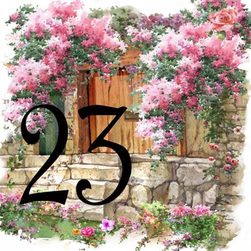 Signalétique de maison en faïence – Carreau de 10,8x10,8cm – Numéro au choix