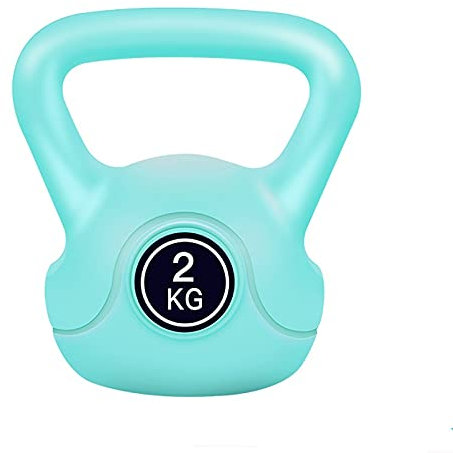Cfty Kettlebell Polypropylen Home Fitnessgeräte Gewicht Training Tragbare Kettlebell 2kg 4kg 6kg 8kg Muskelausbildung (Grün, Lila, Grau, Rosa)(2kg)