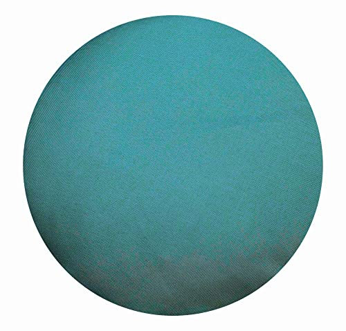 Kissenbezug Leinen Optik Petrol 80 cm Rund Weich Dekorativ fein strukturiert Kissenbezüge für Sofa Wohnzimmer Schlafzimmer Dekokissen mit verstecktem Reißverschluss Couchkissen