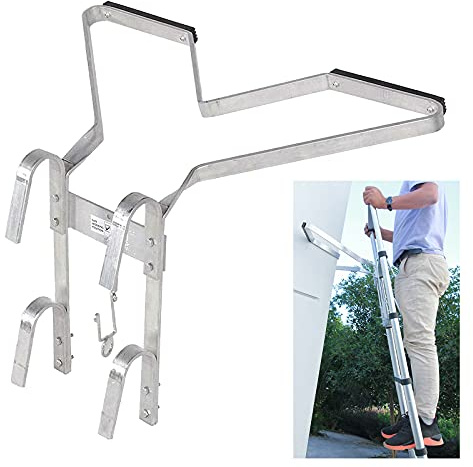 DICN Aluminum V-Shaped Ladder Stand Off Stay Stabilizer Silver
